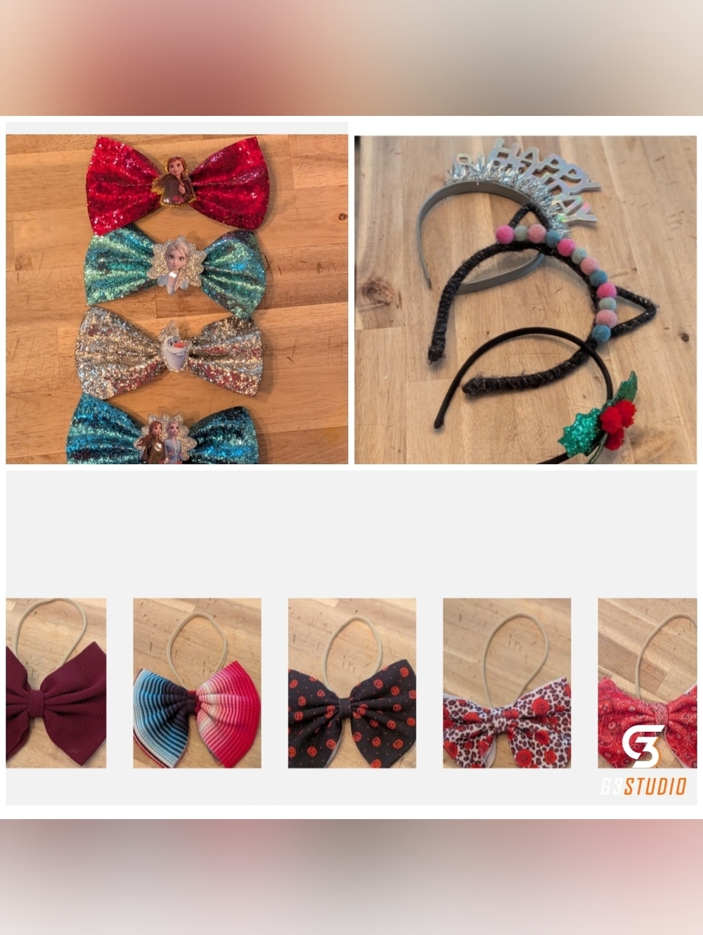 12 Piece Lot Of Girls Hair Accessories
